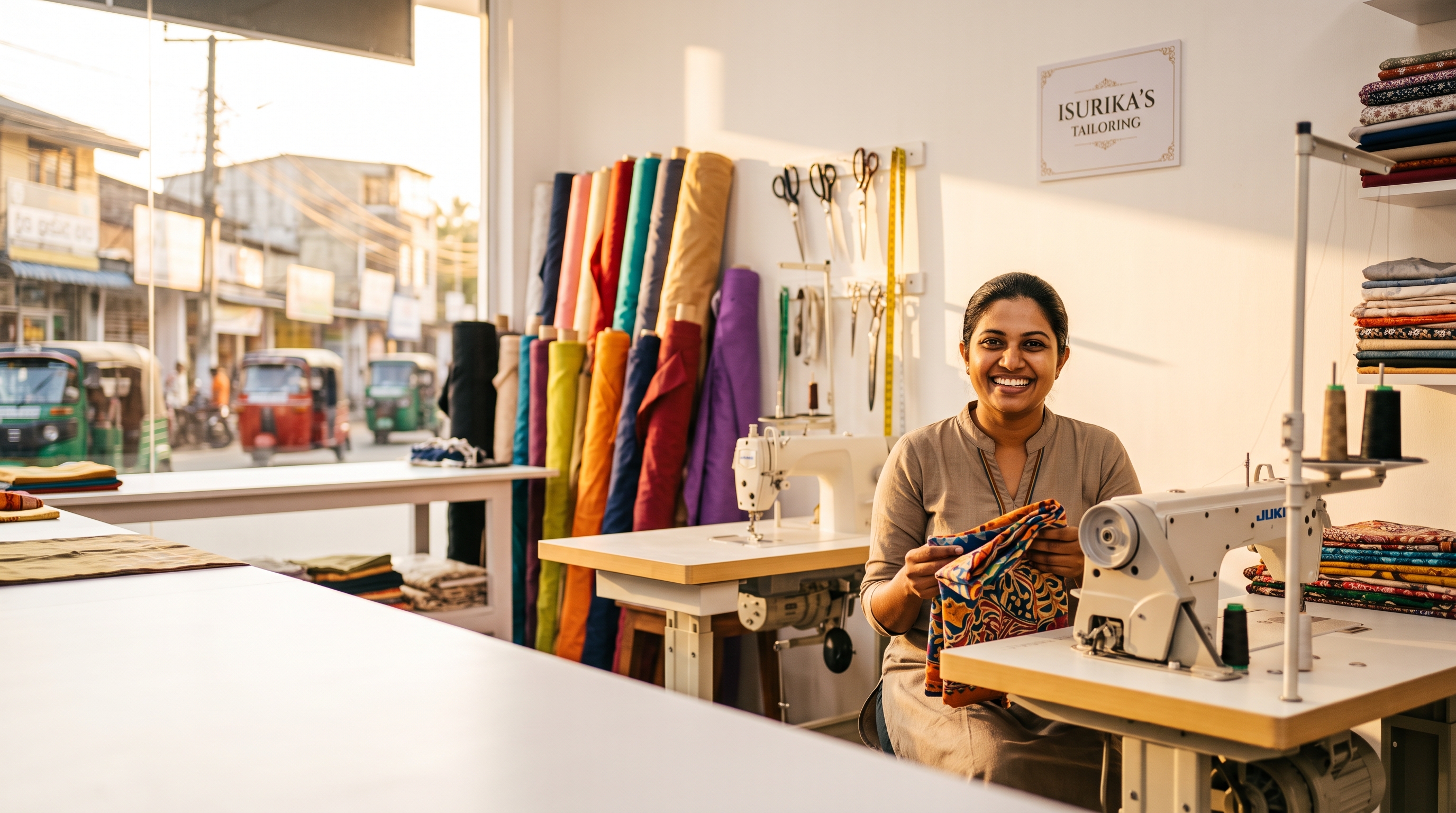 Smiling Tailor Woman
